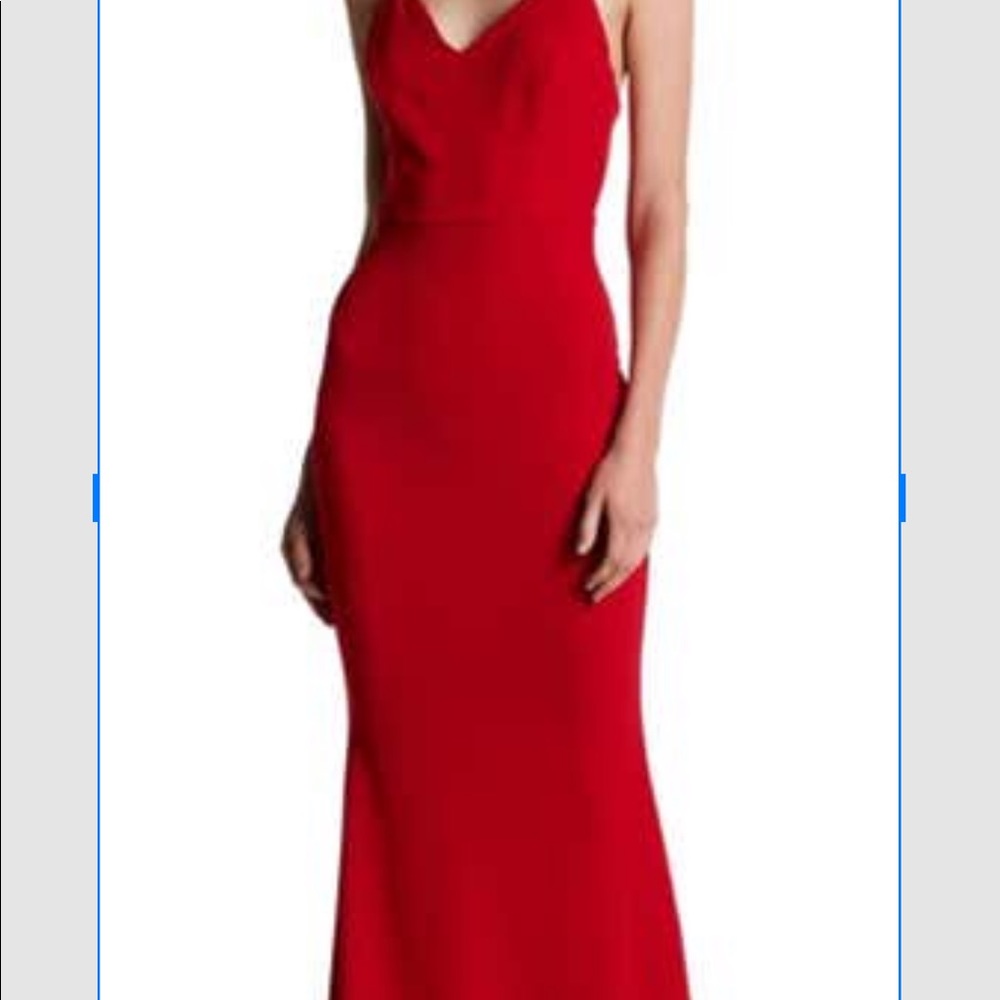 Formal red gown